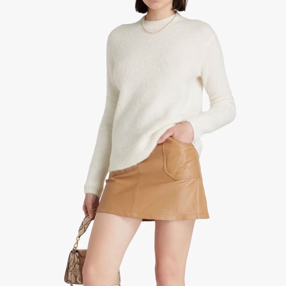 VINCE  Alpaca Blend Tunic Sweater - Off White